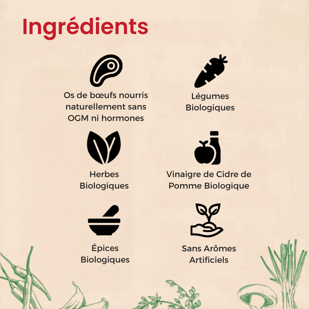 Bouillon d'Os de Boeuf Halal & Bio