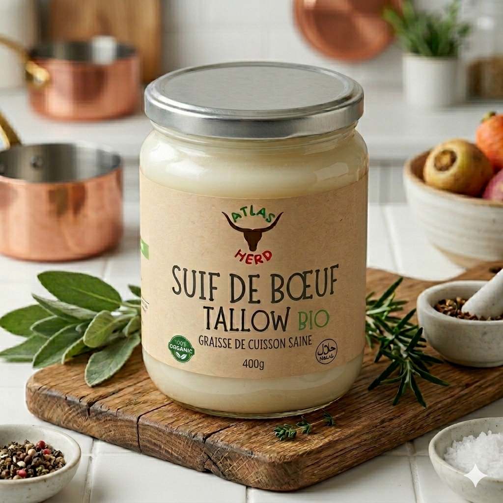 Suif de Boeuf (Beef Tallow) Bio & Halal